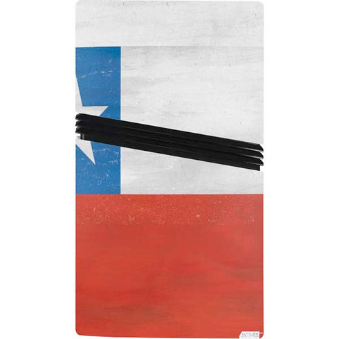 Chile Flag Distressed PS5 Pro Bundle Skin